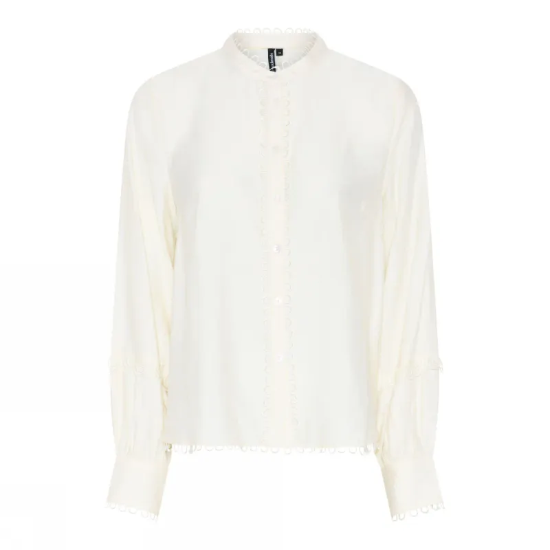 Birdey bluse, offwhite