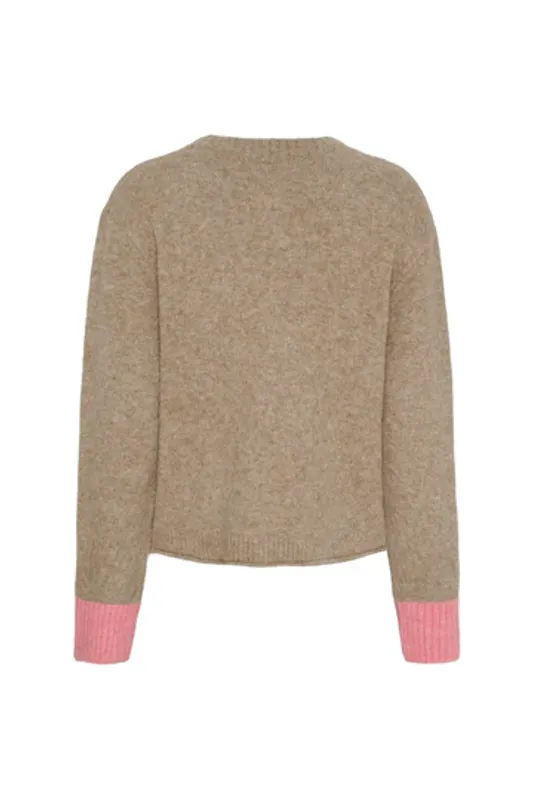 MdcCalla knit cardigan fango/pink