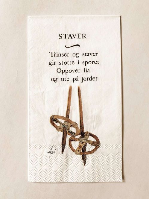 Hovedbilde Serviett staver med tekst