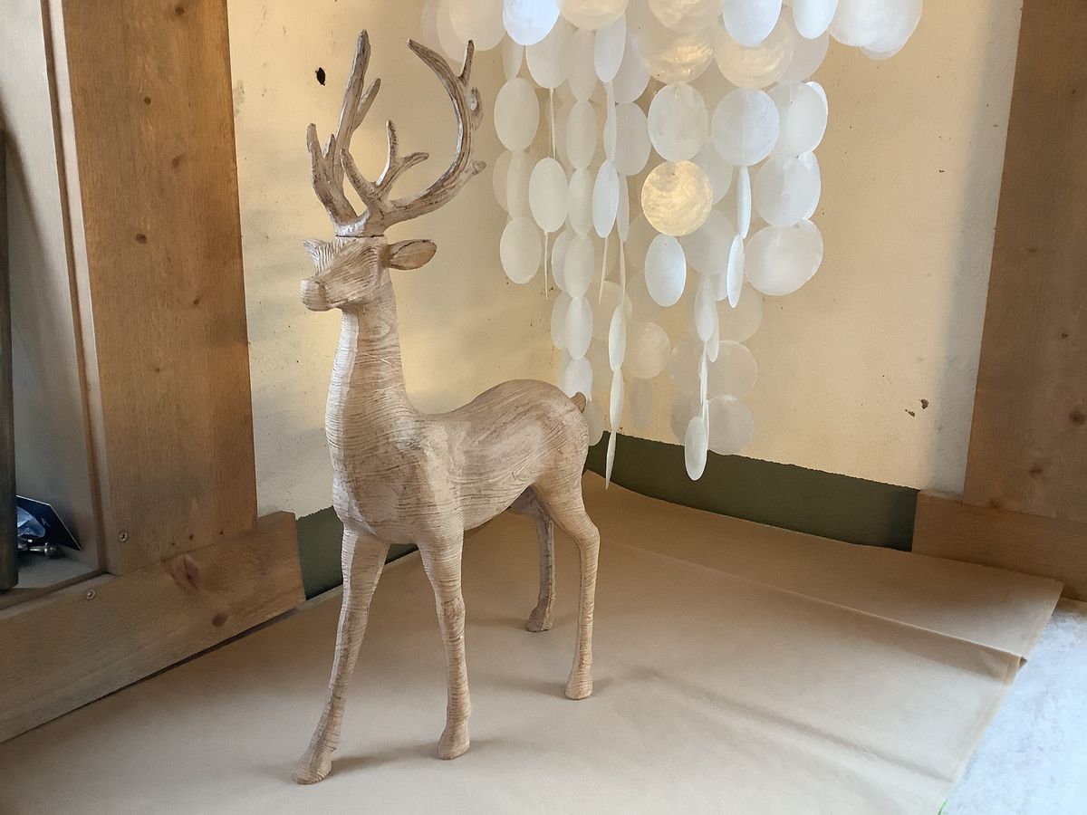 Reinsdyr naturfarget, 29x14x46 cm