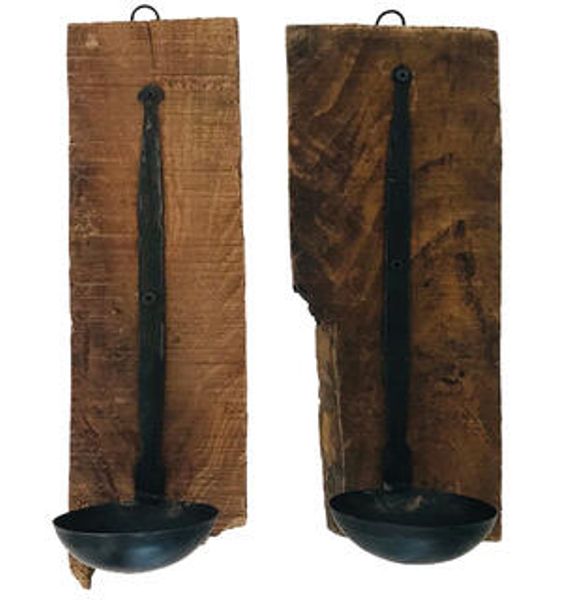 Hovedbilde Lysestake for vegg i tre og metall